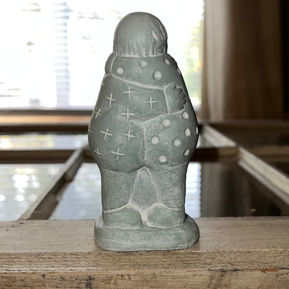 1999 Retired ISABEL BLOOM Signed Stone Sculpture HUGGING ESKIMO CHILDREN